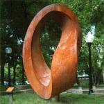 Modern Abstract Ring Corten Steel Art Sculpture