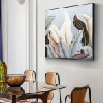 Modern Style Hand Painted Oil Painting Abstract Flower Textured Canvas Painting