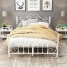 Buy cheap Black Queen Size Metal Bed Easy Assembly Electrostatic Powder Coating from wholesalers