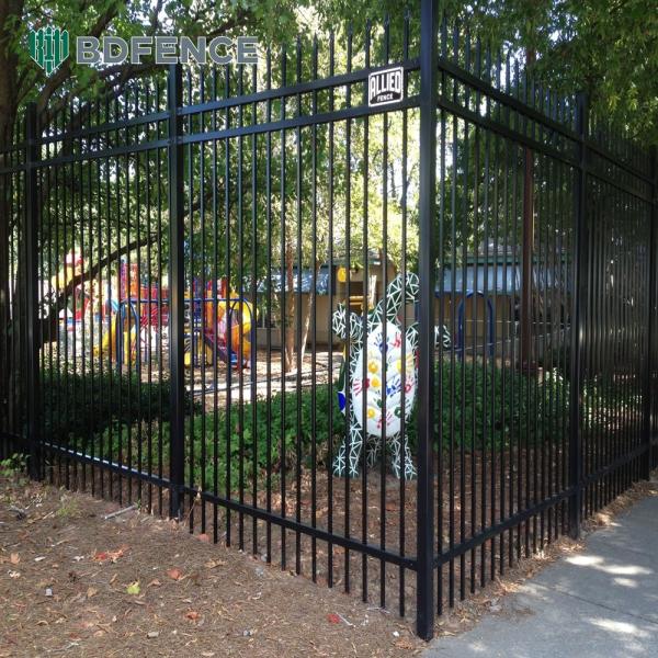 Buy cheap Black Powder Coated Small Villa / Farmyard Border Outdoor Panels Aluminum Decorative Metal Garden Fences from wholesalers