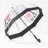 Buy cheap POE Clear See Through Umbrella Long Cane Straight Transparent Lady Umbrella from wholesalers