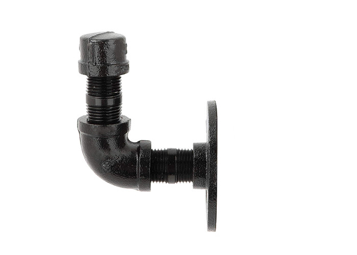Home Decoration Industrial Pipe Coat Rack Malleable Cast Iron Normal Black / Epoxy Coating