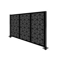 Buy cheap Anodized Black Aluminum Garden Fence Lightweight Waterproof Privacy Fence product