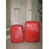 Buy cheap Red Lightweight 2 Wheel Trolley Luggage 3 Piece Set With Plastic Handles from wholesalers