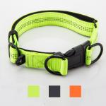 Adjustable Double D Buckles Dog Collar And Leash Set Chain Dog Nylon Lead