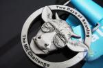 Deer Head Logo Metal Award Medals And Ribbons Nickel Plating 3D Mold Design