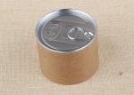 Composite Aluminium Easy Open Paper Tube Packaging With PE Plastic Cap / Kraft