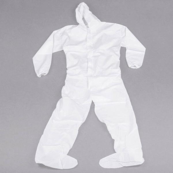 Microporous Protection Disposable Body Suit , Disposable Protective Suit Fire