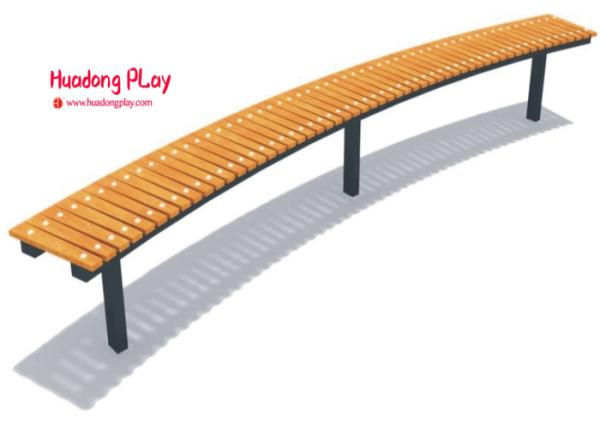 200*110*100cm Outdoor Park Benches , Cast Iron Long Solid Exterior Wood Slat