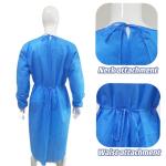 VASTPROTECT Disposable Surgical Gown Soft Knitted Cuffs SMS Isolation Coverall