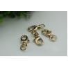 Buy cheap Round shape bottom zinc alloy light gold metal lobster claw snap hook for handbag from wholesalers