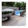 Buy cheap Wood plastic board coffee color above ground luxury swimming pools for holiday villages from wholesalers