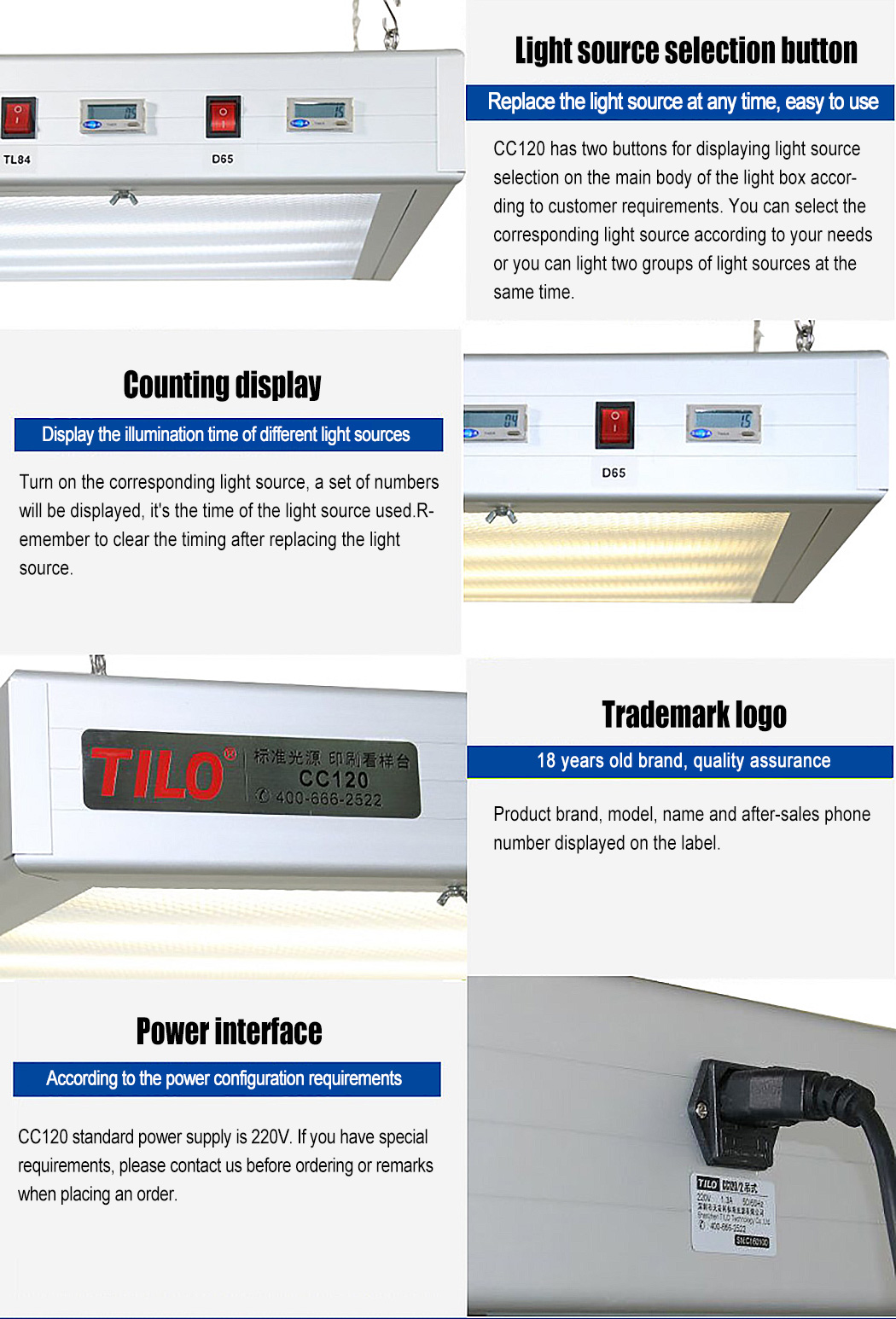 CC120-W Hanging Color Viewer light box Color Proof Light Box with optional light source D65,D50,U30