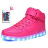 Buy cheap LED Light Up Shoes With Remote Control , Men & Women Leather High Top Led Light Sneakers from wholesalers