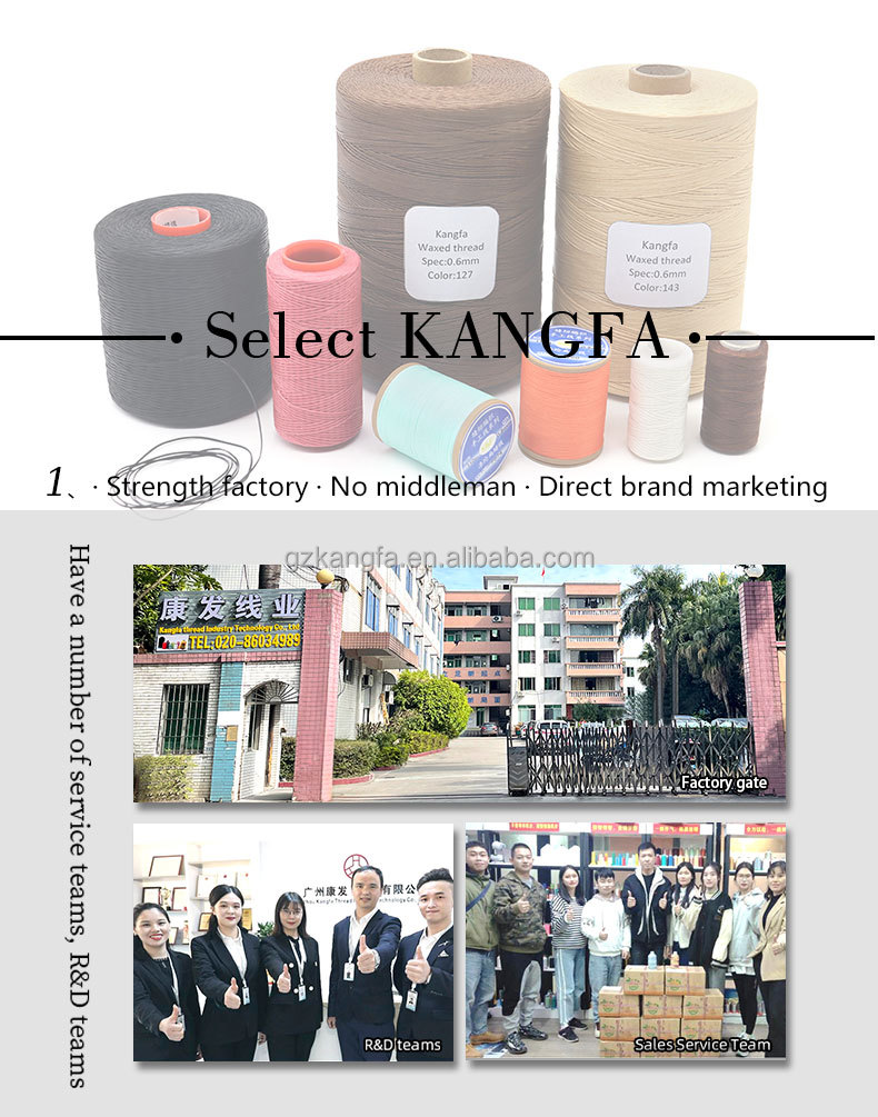 Kangfa 20s/6 100% Polyester Bag Closing Thread Sewing Thread For Bag and OEM ODM