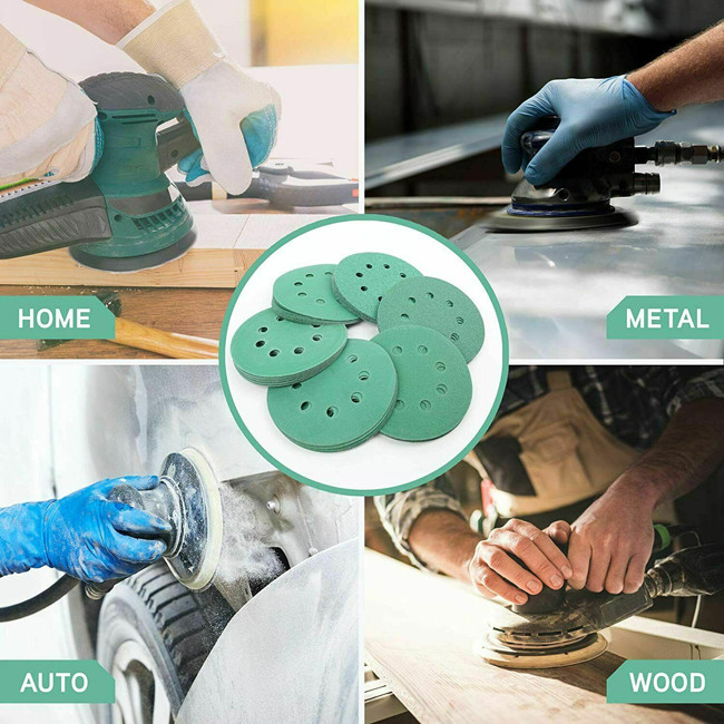 P60 Hook And Loop Sanding Disc Abrasive Film Auto Car Body Refinish Abrasive Tools