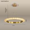 Buy cheap Luxury Crystal Chandelier For Living Room Round Creative Design gold pendant light(WH-CY-219) from wholesalers