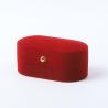 Buy cheap Luxury Jewellery Box Personalized Custom Red Velvet Jewelry Packaging Wedding Engagement Double Ring Box from wholesalers