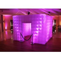 Buy cheap Commercial Oxford Cloth Inflatable LED Photo Booth For Wedding White Color product