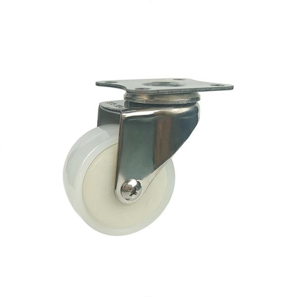 2 Inch Small Size Light Duty Stainless Steel Casters Waterproof Solid Nylon
