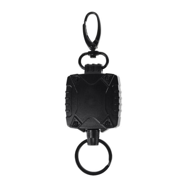Quality Deyi Badge Reel Heavy Duty Metal Retractable Keychain Outdoor Black 6862 for sale