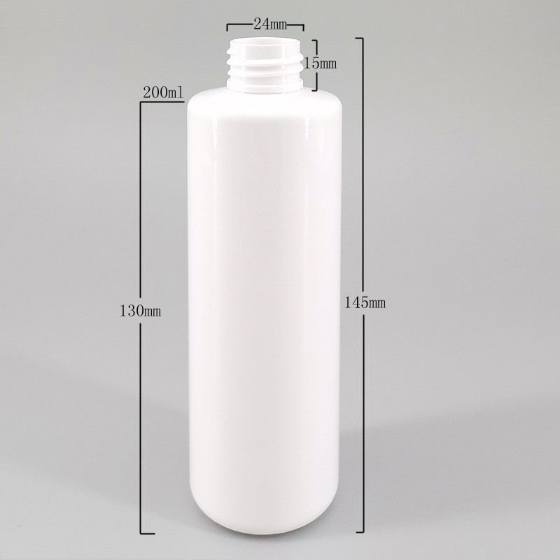 White Cylinder 24mm 6.67oz Eco Friendly Lotion Bottles