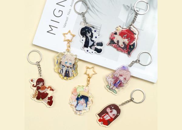 Custom Clear acrylic key chain DIY creative anime cartoon key ring character