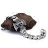Buy cheap Gothic Skull Cross Stainless Steel Id Bracelet for Men Vintage Old Metal Finishing (JCE456) from wholesalers