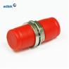 Buy cheap Round Head FC Fiber Optic Adapter Accessory Red Plastic Jacket from wholesalers