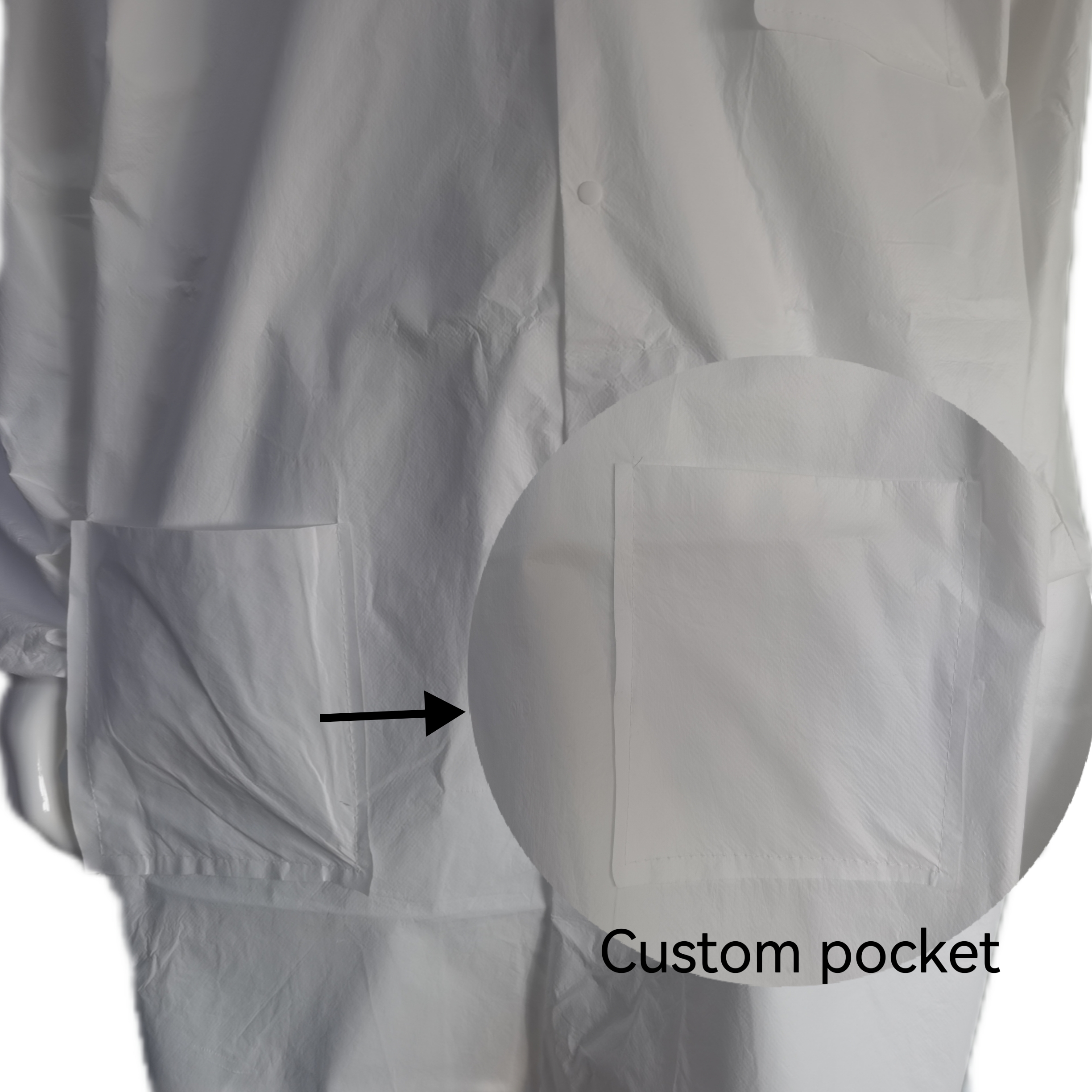 20000PCS/Day Production Ability Disposable Microporous Lab Coat for Medical Materials