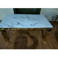 Buy cheap Living Room 900mm Wrought Iron Marble Table product