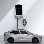 4.3 Inch Screen 11kw 22kw Wall Mounted Car Charging Points With 5 Meters Cable