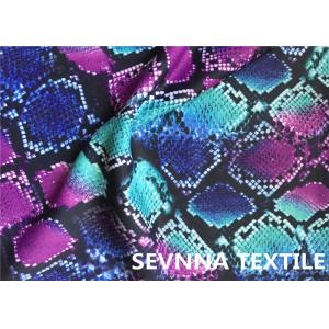Wholesale Wefting Knitted Swimwear Knit Fabric , Sublimation Printing Swimwear Spandex Fabric from china suppliers