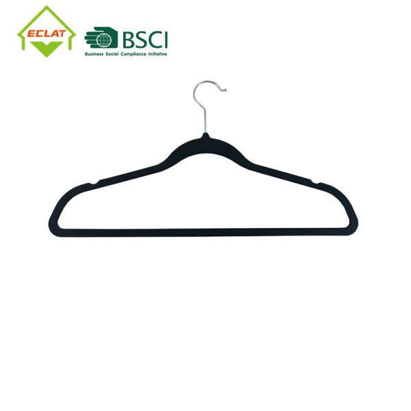 Buy cheap 20PK Black Plastic Space Saving Hangers Rubber Coated For Pant Skirt from wholesalers