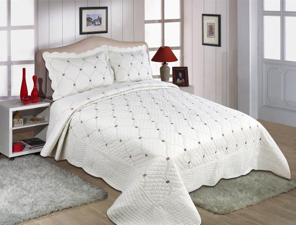 Buy cheap Embroidery Queen Size Geometric Quilt Cover , Cotton Quilt Covers Color Printed from wholesalers