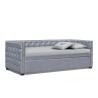 Buy cheap Fabric Upholstered Trundle Daybed With Bronze Stud Single Plywood from wholesalers