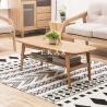 Buy cheap Oval Coffee Table 4 Legs Solid Wood Egyptian Style Living Room Furniture from wholesalers