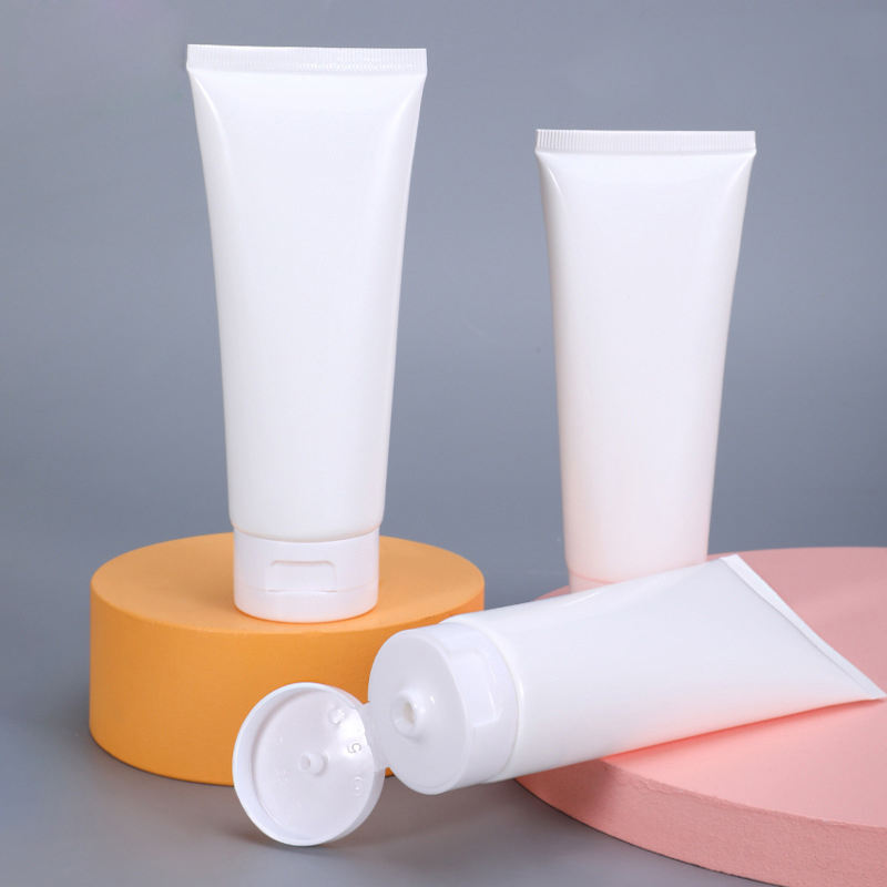 Facial Cleanser Cream 50ml Empty Soft Tubes With Open Ended Cosmetic Tube