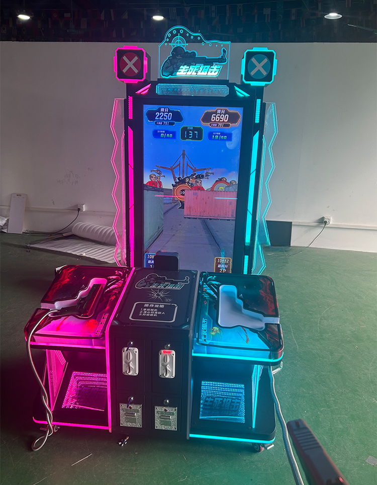 65LCD 2 Players Gun King Shooting Game Machine For Shopping Mall