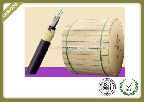Buy cheap All dielectric 6 12 24 48 96 144C Outdoor Fiber Optic ADSS Cable SM Aerial Self Supporting For 100~200M Span with FRP from wholesalers