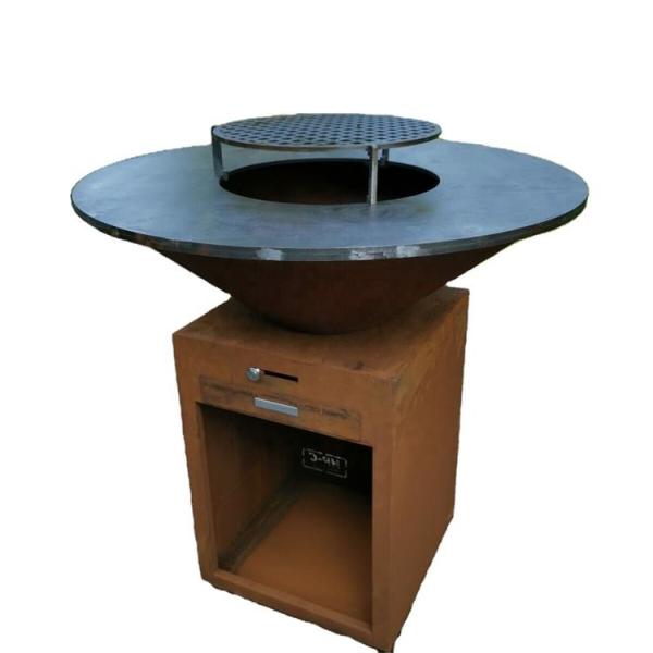 Buy cheap 100cm Dia Corten Fire Pit Charcoal Barbecue Grill from wholesalers