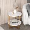 Buy cheap Italian Minimalist Stainless Steel Marble Circular Sofa Edge Table from wholesalers