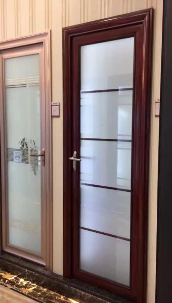 Buy cheap Bathroom Waterproof Aluminum Frosted Glass Door 1.4mm Thickness from wholesalers