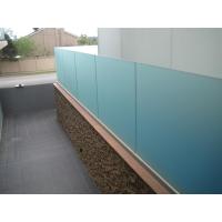 Buy cheap Acid Etched Tempered Glass Fence , Tempered Glass Railings For Decks product