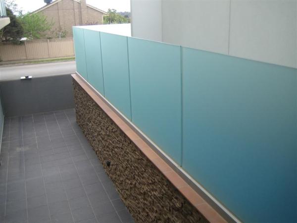 Buy cheap Acid Etched Tempered Glass Fence , Tempered Glass Railings For Decks from wholesalers