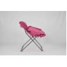 Buy cheap Kids Rose Red Leisure Metal Folding Chairs With Heavy Duty Polyester Fabric from wholesalers