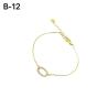 Buy cheap Silver Ladies Bracelets Bangle Interlocking Circles Flexible Diamond Bangle from wholesalers