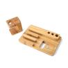 Buy cheap Morden Design Bamboo Display Unit Cell Phone Charging Stand For Office from wholesalers