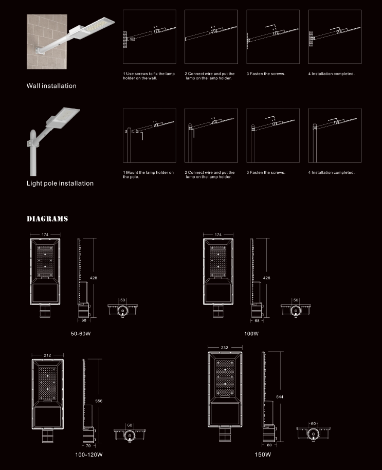 6000K Outdoor Solar Led Street Lights Split Separate Panel High Power Luminaria System 12v Dc