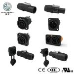 Waterproof Powercon Female Plug Connector IP65 3 Conductor 20A 250V